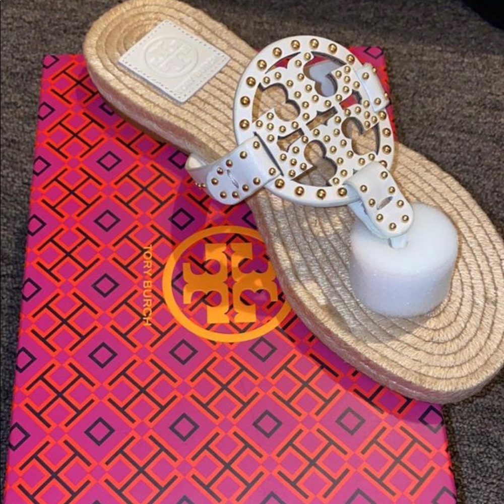 Tory Burch Miller Studded Espadrille Sandals